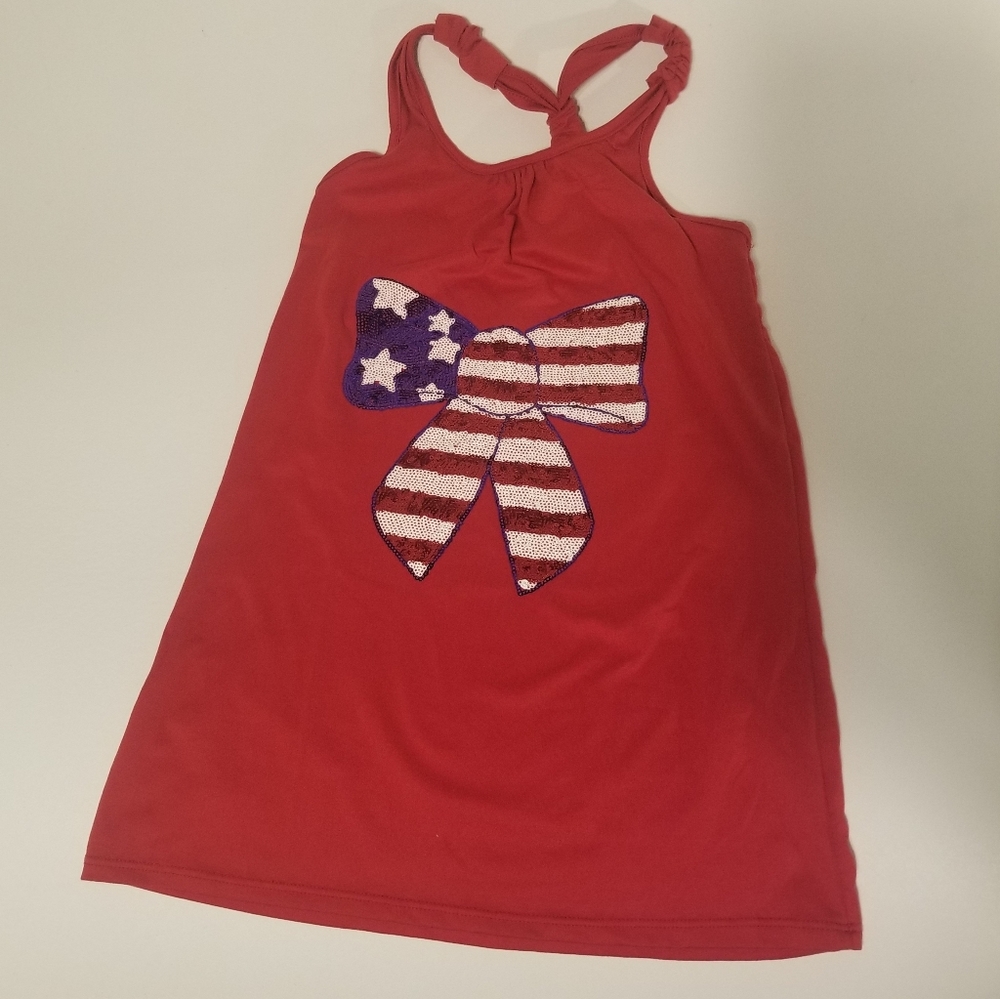 🇺🇲 Patriotic Girls Tank Top Size M